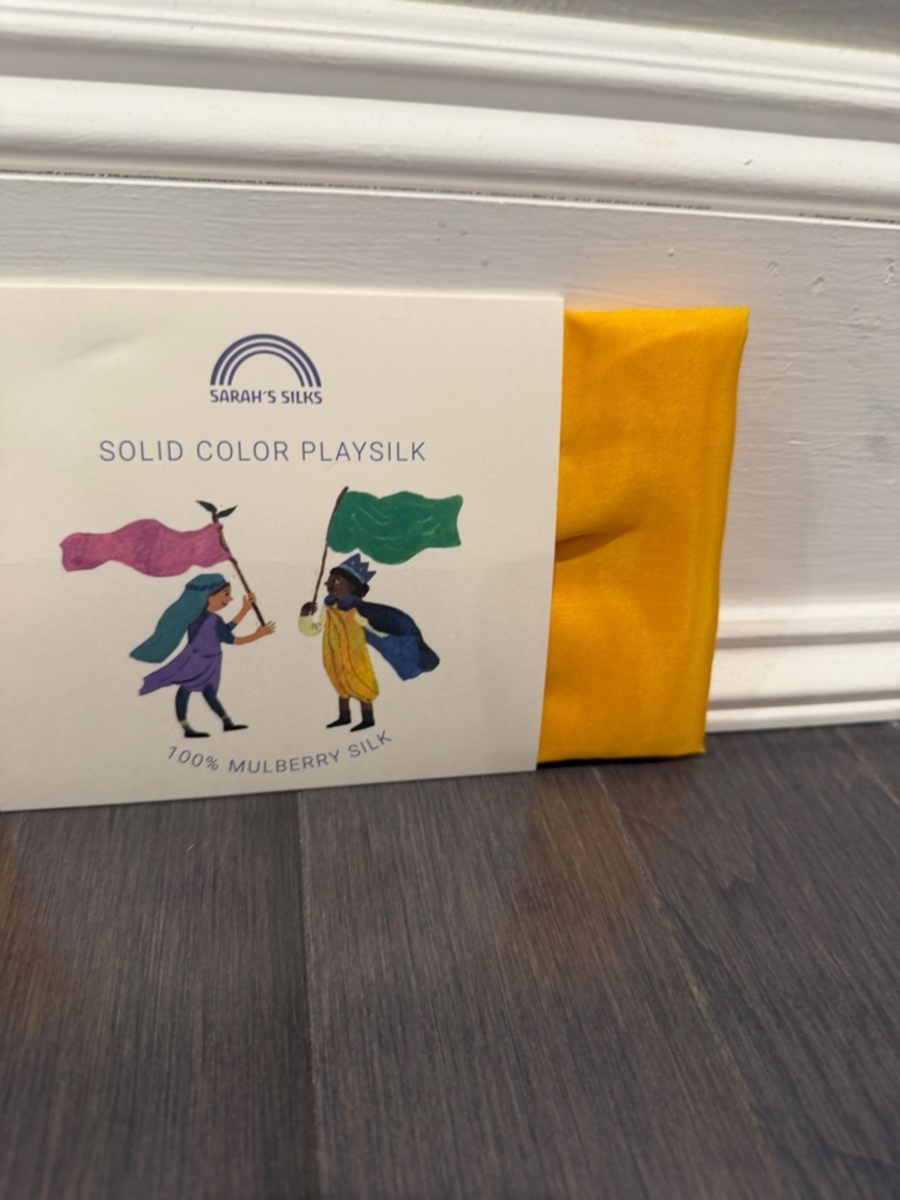 NWT Sarah’s Silks Orange Playsilk 100% Mulberry Silk Kids Toddlers Pretend Play - Picture 3 of 4